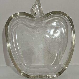 Clear Apple-Shaped Glass Dish Set of 6
